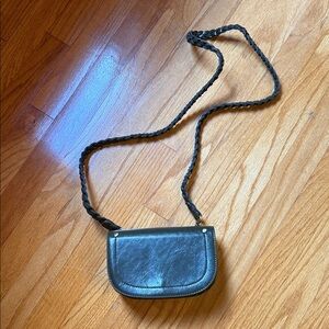 Anthropologie Olive Green Vegan Crossbody Bag